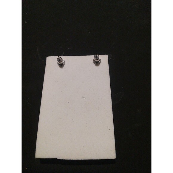 Vintage Monet Teardrop Dangle silvertone/goldtone earrings - Picture 3 of 4